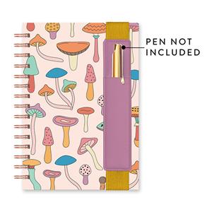 Image of OLIVER NOTEBOOK WITH PEN POCKET - mushroommelody (SKU: 168870535000122) Image of OLIVER NOTEBOOK WITH PEN POCKET - mushroommelody